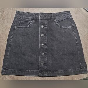 American Eagle Black Denim Skirt Size 0